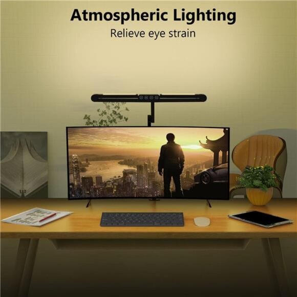 Led Desk Lamp with Clamp, Architect Desk Lamp for Home with Atmosphere Lights - Picture 4 of 7